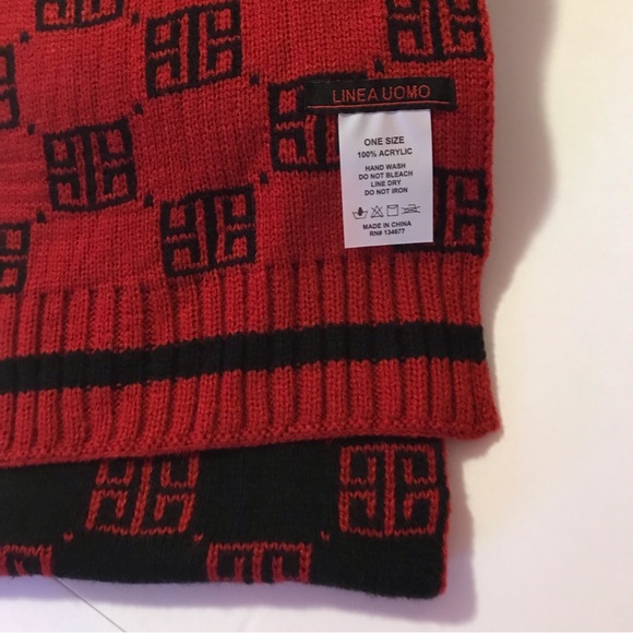 Linea Uomo Printed Scarf and Hat Set NWT - Picture 7 of 8